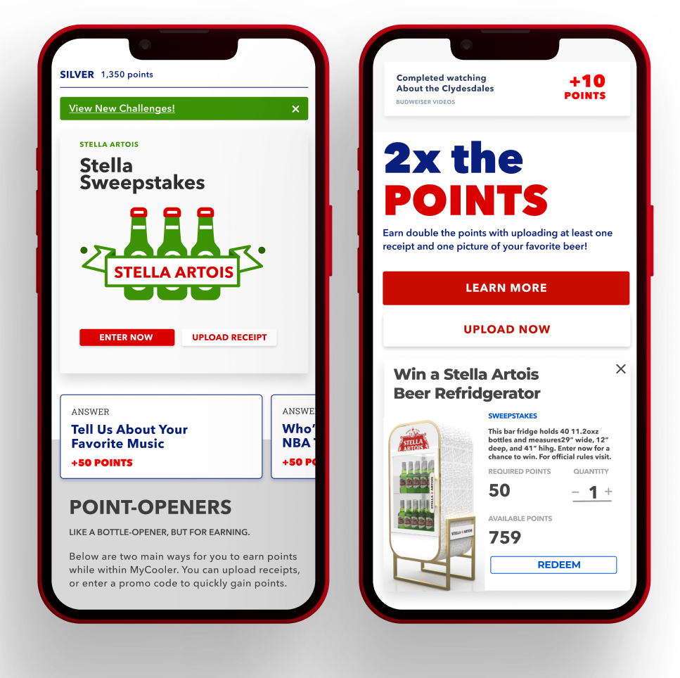 Anheuser-Busch product screens